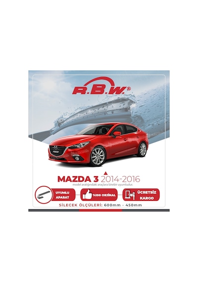 Rbw Mazda 3 Hb 2014-2016 Ön Muz Silecek Takımı
