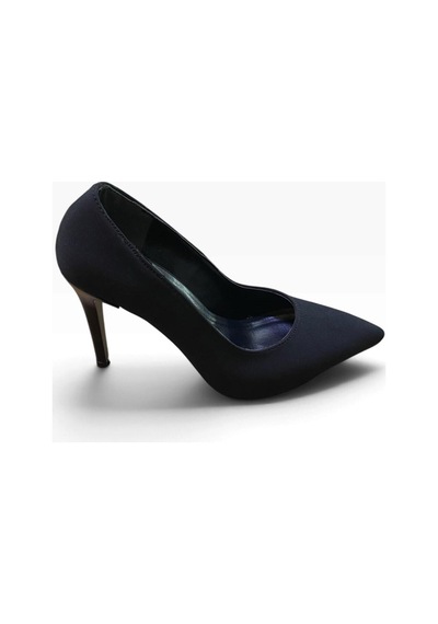 Ayem Kadın İnce Topuk Stiletto Siyah Saten - 940718581 Siyah Saten