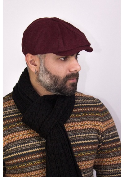 Bay Şapkacı Erkek Kasket Şapkası - Bordo-7404 Bordo