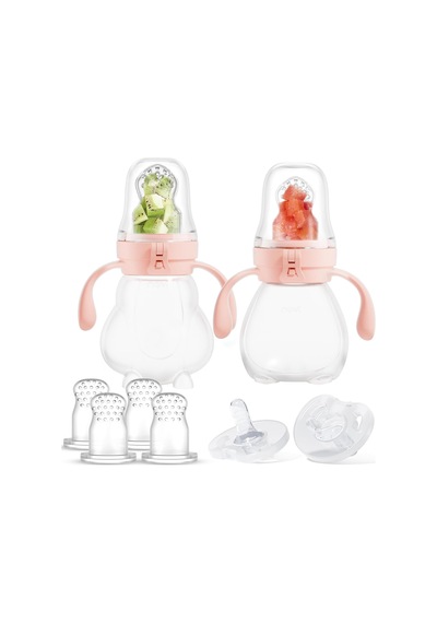 Bebek Meyve Gıda Besleyici, Silikon Meyve Emziği Besleyici, 2'li Set, Ekstra 6 Emzikli Mesh Besleyici, Meyve Ve Sebze, Genel