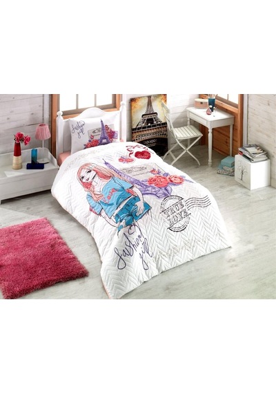 Kristal Kapitoneli Nevresim Takımı Fashion Tek Kişilik Genç Desen