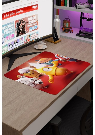 Fall Guys Kaymaz Dikişli Kauçuk Oyuncu Mousepad V5 - 48x40 Xl Gaming Mouse Pad Fare Altlığı