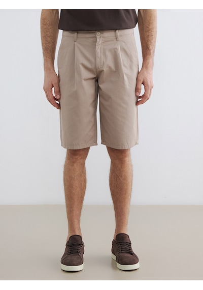 Lcwaıkıkı Classic Bej Rahat Kalıp Gabardin Erkek Şort