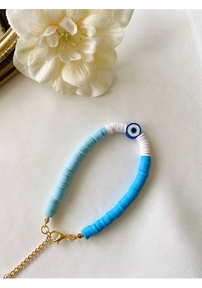 Mrs Flower Nazar Boncuklu Fimo Bileklik Çok Renkli