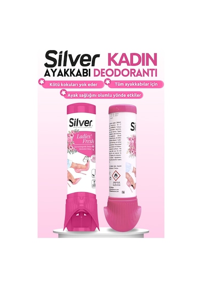 Silver Kadın Ayakkabı Deodorantı Koku  Önleyici 100 Ml Çok Renkli