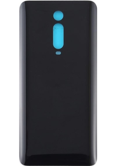 Xiaomi Mi 9t Logolu Pil Kapağı - Lens Hariç - Siyah Siyah