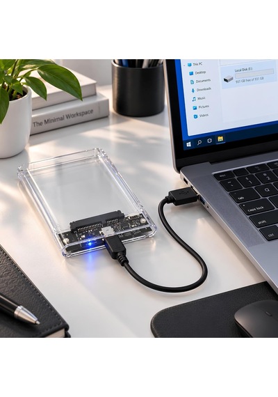 Lexroo Type-c 2.5" Şeffaf Hdd/ssd Harici Disk Kutusu Type-c 3.0 Ed-01