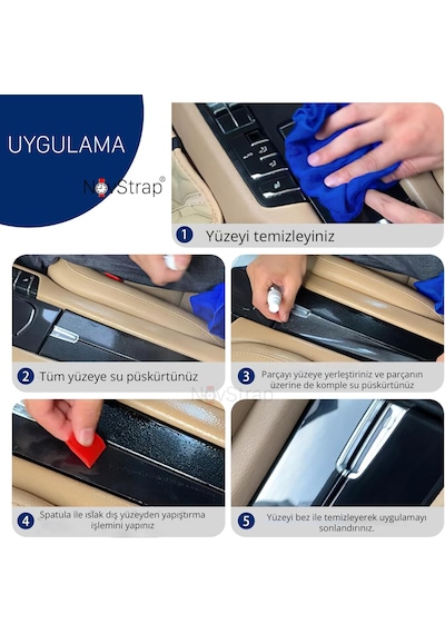 Novstrap Bmw 320 F30 2013-2018 İle Uyumlu Trim Koruyucu Film Seti Tpu Şeffaf Araç İçi Ppf Kaplama