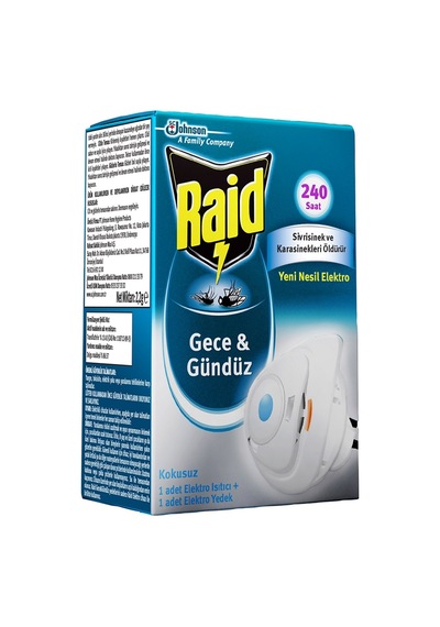 Raid Gece&gündüz Sistem 27g 10 Günlük Sinek Kovucu 2'li Ekonomik Paket - 2 Adet Tarı