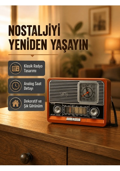 Shnstore Vintage Radyo Nostaljik Tasarım Ve Modern Teknoloji Bir Arada Shntknd0720