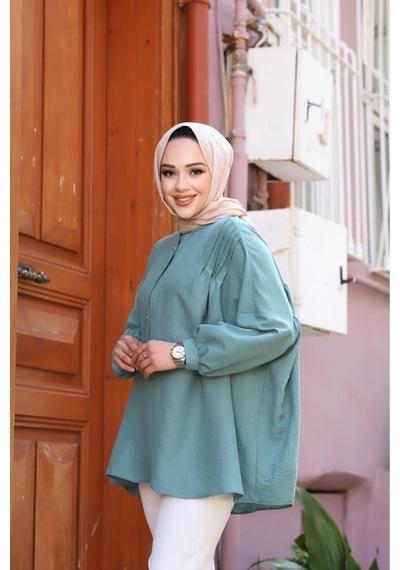 Duxal Shoes Alvin Pamuk Kumaş Standart Beden Gömlek Dx0000alvin Yeşil