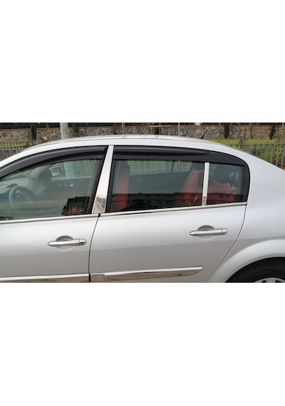 Renault Megane 2 Krom Kapı Direği 4 Parça 2003-2008 Paslanmaz Cam Direği