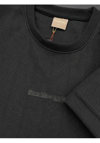 Classics Men Bordoo Basic Bisiklet Yaka Kısa Kol Erkek Tişört 7699 Siyah