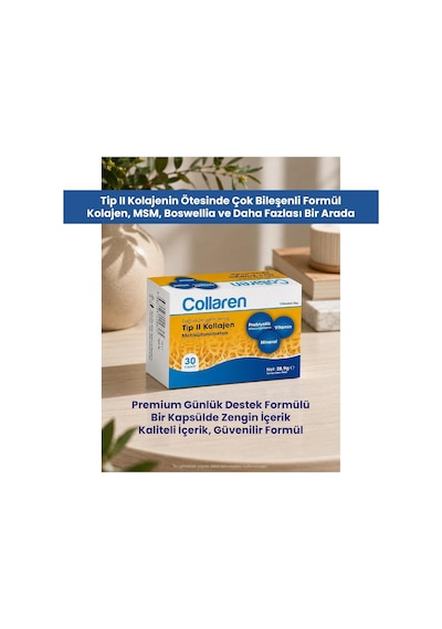 Doğası Değiştirilmemiş Tip Iı Kolajen, Metilsülfonilmetan Msm , Probiyotik Mikroorganizma, Vitamin Ve Mineral İ