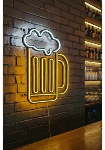 Bira Bardağı Neon Tabela