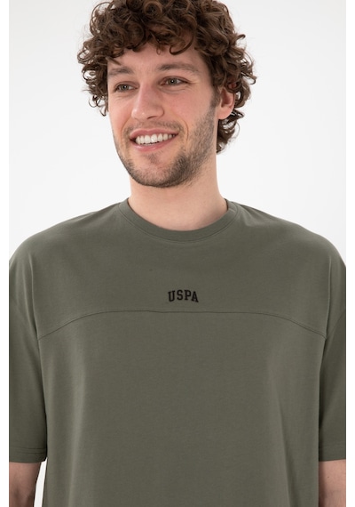 U.S. Polo Assn. Erkek Comfort Fit Bisiklet Yaka Haki Tişört 50306017-VR111