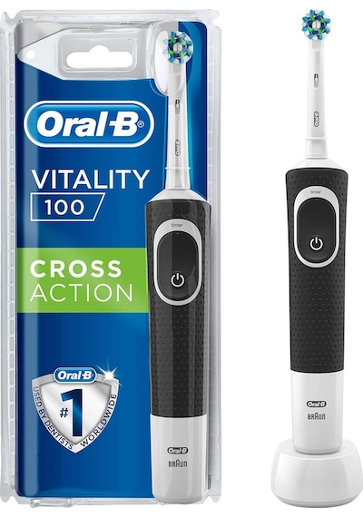 Oral-B D100 Şarj Edilebilir Diş Fırçası Cross Action Siyah