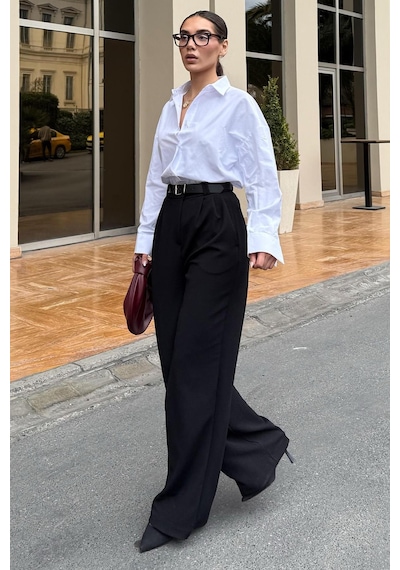 Madmext Beyaz Basic Kadın Gömlek Mg2355 Beyaz