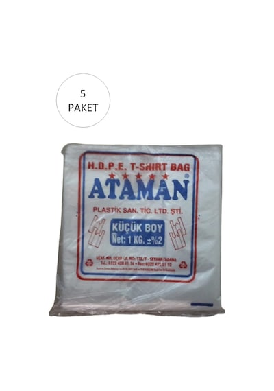 Kalın Şeffaf Atlet Poşet Küçük Boy 25x33 Cm 1 Kg 5 Paket-takriben 850 Adet