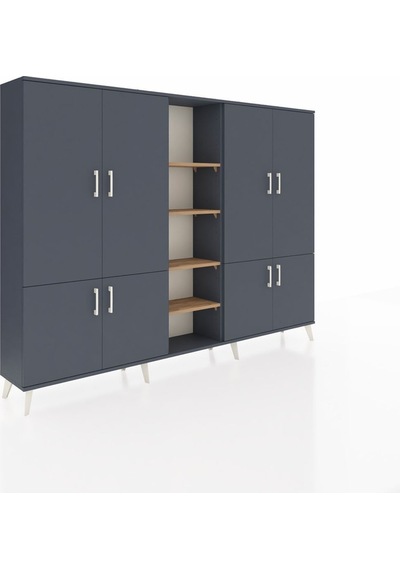 Arges Dolap 14 Raflı 8 Kapaklı 220x30x163 Antrasit-antrasit/çam Antrasıt/atlas Çam - Antrasıt Arges Dolap 14 Raflı 8 Kapaklı 220x30x163 Antrasit-antrasit/çam Antrasıt/atlas Çam - Antrasıt