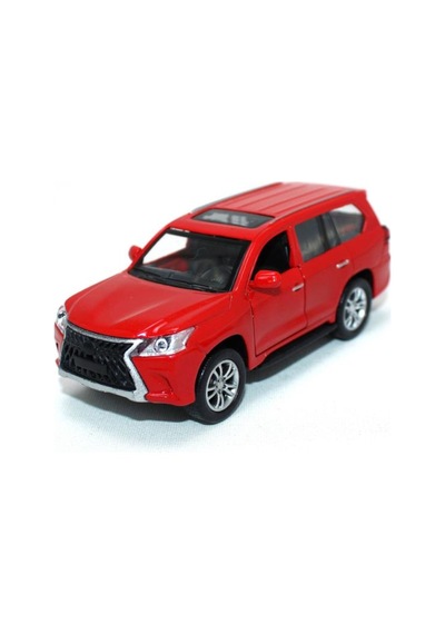 Sesli Işıklı Metal Çek Bırak Araba - Lexus LX Kırmızı - Fy6208-12D - Kırmızı