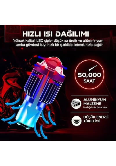 S2 Uyumlu Led Ampul Şimşek Etkili Sarı-beyaz Csp Led S2 Uzun Kısa Otomobil Araç Motosiklet Mercekli Far