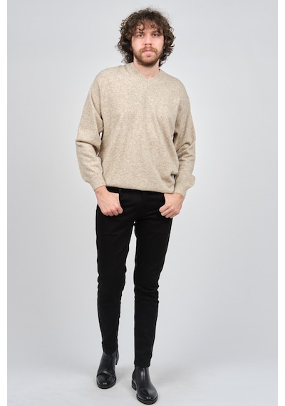 Ida Erkek Lambswool V Yaka Kazak 0593130 Bej Bej