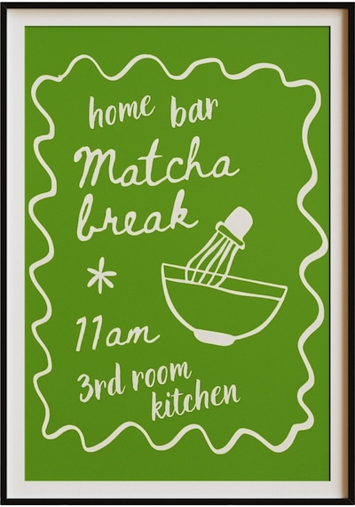 Mim And More X Luminara Studio Home Bar Matcha Break 11am 3rd Room Kitchen Poster