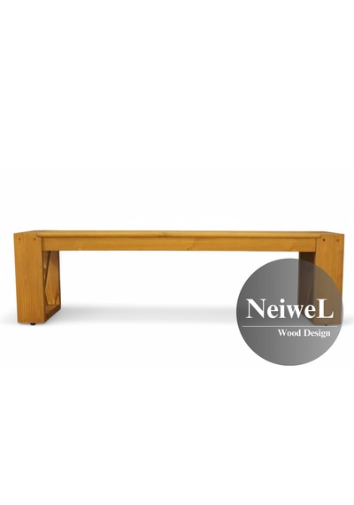 Neiwel Garden Luin Doğal Ahşap Bank Ahşap