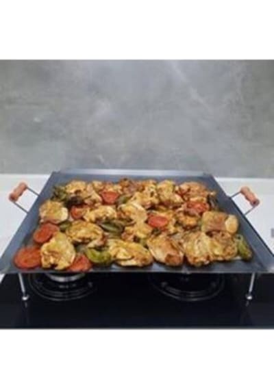 Kare Set Üstü Ocak Gözleme Yufka Ekmek Bazlama Sacı Mangal Köfte Tantuni Kokoreç Kare Saç