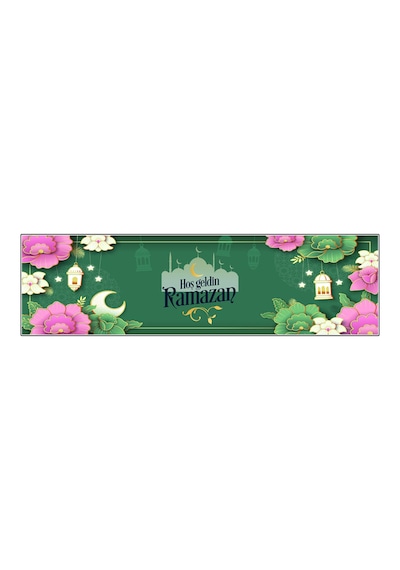 Ramazan Ayı Motifli Dijital Baskılı Runner Masa Örtüsü 40x140 Cm Rmz-2