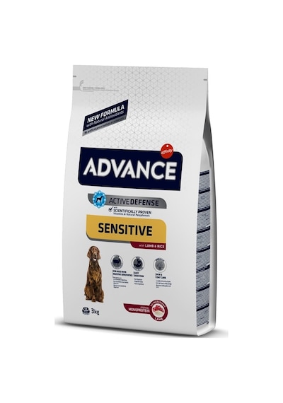 Advance Kuzu Etli ve Pirinçli Hassas Yetişkin Köpek Maması 3 KG