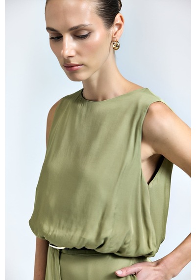 Sateen Colin Bluz - Haki-137315