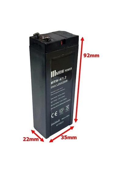 Mrw Power 4volt 1.2amper Akü 92x35x22mm