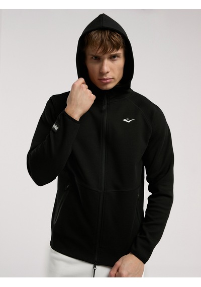 Everlast Champions Collection Siyah Erkek Yüksek Yaka Full Zip Kapüşonlu Sweatshirt Siyah