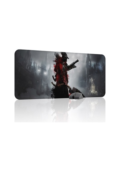 Bloodborne Kaymaz Dikişli Kauçuk Oyuncu Mousepad V5 - 90x40 Xxl Gaming Mouse Pad Fare Altlığı