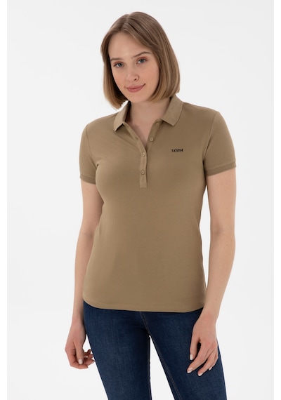 U.S. Polo Assn. Kadın Haki Basic Polo Yaka Tişört 50305764-VR027 U.S. Polo Assn. Kadın Haki Basic Polo Yaka Tişört 50305764-VR027