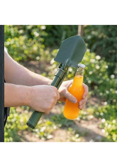 Kiwi Garden Kgms-701 Çok Amaçlı Katlanır Kürek Kamp Bahçe Kullanımı Kaymaz Sap Çok Renkli