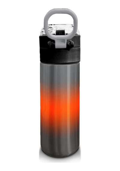 Coral High Kids Gri Turuncu Renk Geçişli Pipetli Ve Direkt İçim Çelik Termos 500 Ml 31949 Turuncu - Beyaz