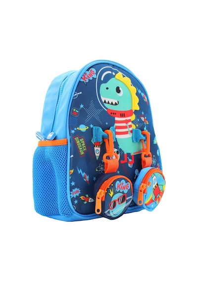 Vest Anaokulu Çantası Mavi Dinozor