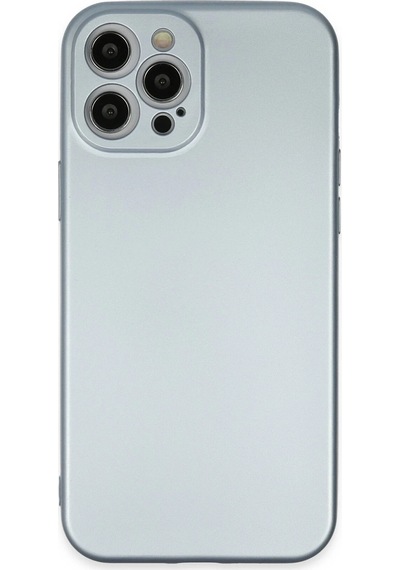 Newface Apple iPhone Uyumlu 12 Pro Max Kılıf Nano İçi Kadife Silikon - Semeglbl - 90 Sky Blue