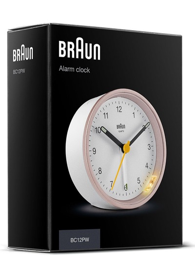 Braun Bc12pw Pembe-beyaz Klasik Analog Alarmlı Masa Saati Brn.bc12pw