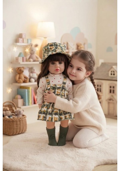 Emzikli Sevimli %100 Et Bebek - 50 Cm Konuşan Gerçekçi Oyun Arkadaşı İnteraktif Eğitici Oyuncak 69818200