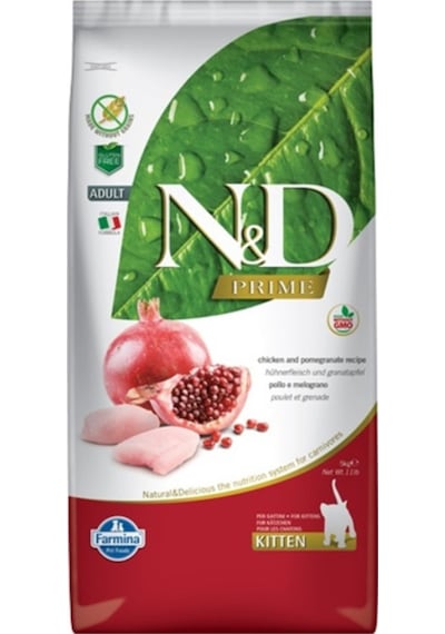 N&D Kitten Tahılsız Tavuklu ve Narlı Yavru Kedi Maması 5 KG