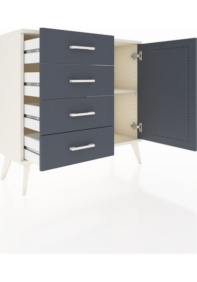 Arges Şifonyer Tek Raflı 4 Çekmeceli Tek Kapaklı 88x30x80 Aytaşı-antrasit Antrasit Arges Şifonyer Tek Raflı 4 Çekmeceli Tek Kapaklı 88x30x80 Aytaşı-antrasit Antrasit