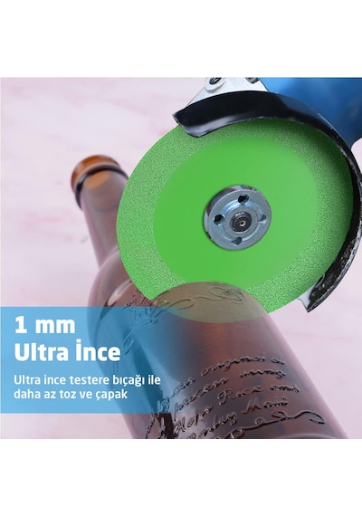 Cam Seramik Şişe Kesme Taşlama Elmas Diski 100 Mm