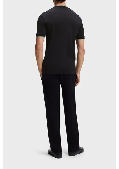 Boss % 100 Pamuk Regular Fit Bisiklet Yaka T Shirt Erkek T Shirt 50575011 001 Siyah