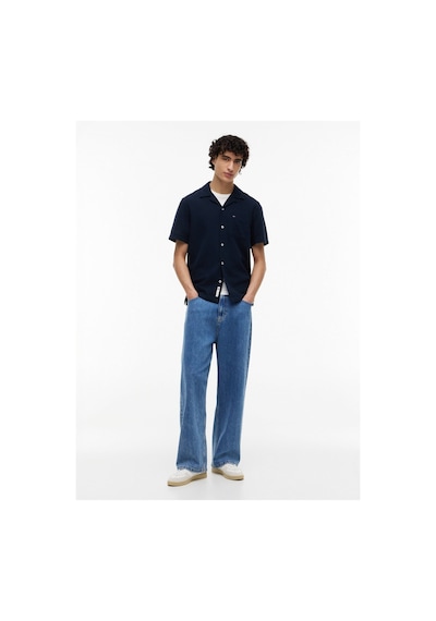 Tommy Hilfiger Erkek Tjm Reg Lınen Blend Camp Ss Ext Dm0dm23058-thc1g-15606 Lacivert