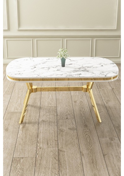 Canisa Jita Serisi 90x168 Lak Panel Beyaz Mermer Desen Masa Beyaz Mermer Desen Masa Gold Ayak Canisa Jita Serisi 90x168 Lak Panel Beyaz Mermer Desen Masa Beyaz Mermer Desen Masa Gold Ayak