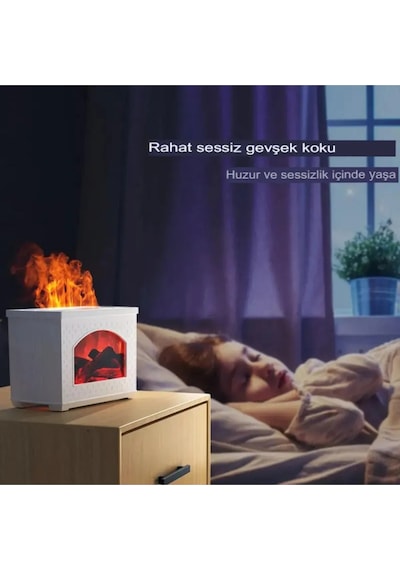 Şömine Görünümlü Hava Nemlendirici Ultrasonik Ortam Nemlendirici Oda Nemlendirici